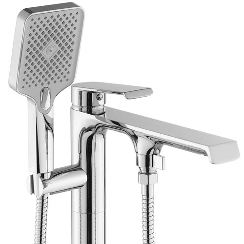 Chromowana bateria wannowa wolnostojąca Hass Rea