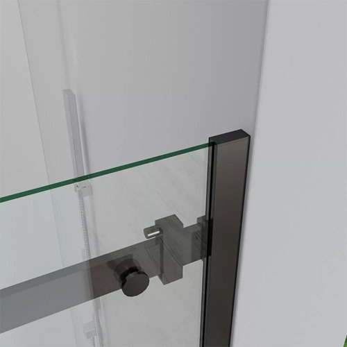 Czarne drzwi prysznicowe do wnęki 145-150 cm rozsuwane ZBB-1506