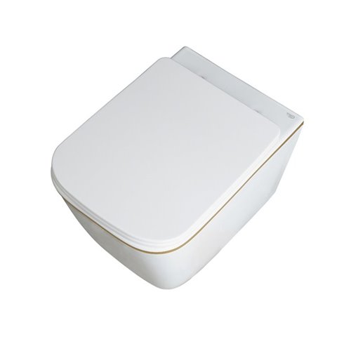 Zestaw podtynkowy kompletny stelaż + miska RAIN-WH-GL-RIM-03 + przycisk ST+H GOLD