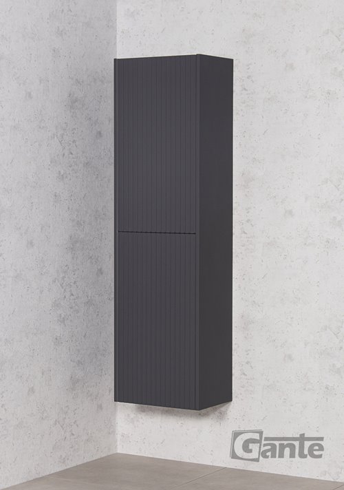 Słupek łazienkowy frezowany wiszący wysoki 155x45 Mirage kolor szary mat