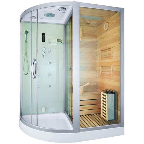 Sauno kabina prysznicowa 180x110 cm MO-1751W PRAWA TRIO