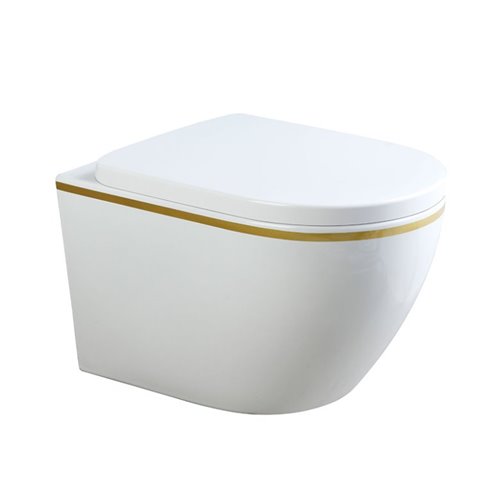 Zestaw podtynkowy kompletny stelaż + miska MIZU-WH-GL-TR-02 + przycisk ST+H GOLD