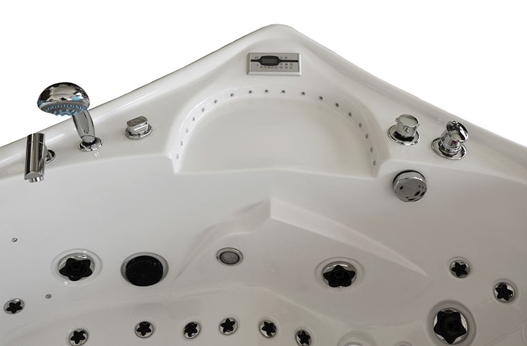 Wanna z hydromasażem narożna prawa 135x135 cm MUS-1085