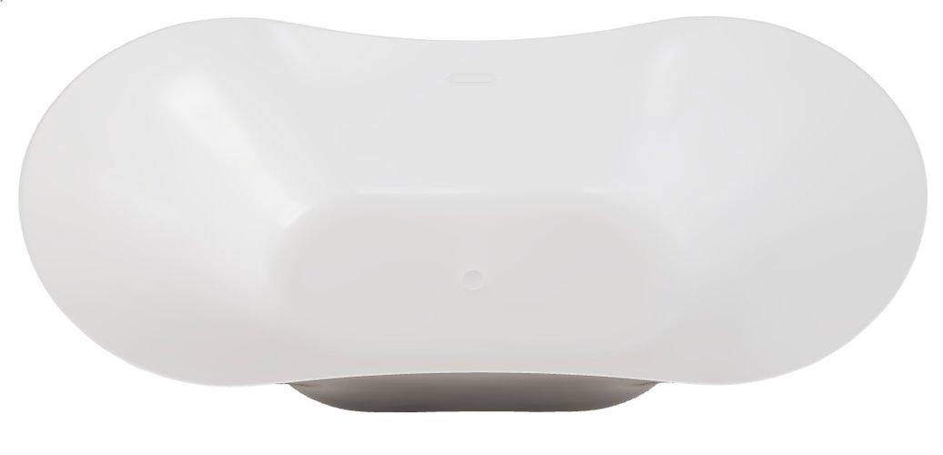 Czarno-biała wanna wolnostojąca 170 cm korek klik-klak biały Amber Besco #WAS-170BABBB