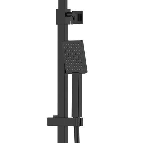 Kolumna natryskowa w kolorze czarnym termostat deszczownica kwadratowa CMN02TBL Ango Corsan