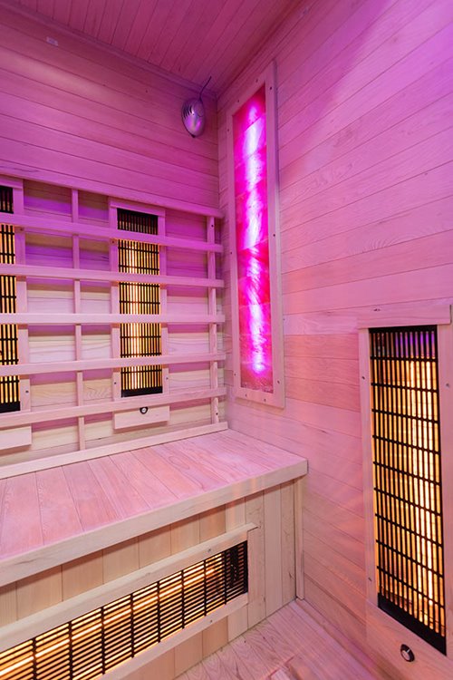 Sauna na podczerwień dwuosobowa panele sól himalajska 120X105X190CM MO-EA2R Infrared Mazur