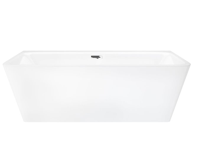 Wanna akrylowa, przyścienna wolnostojąca Iseo Corsan 160 cm korek klik-klak chrom