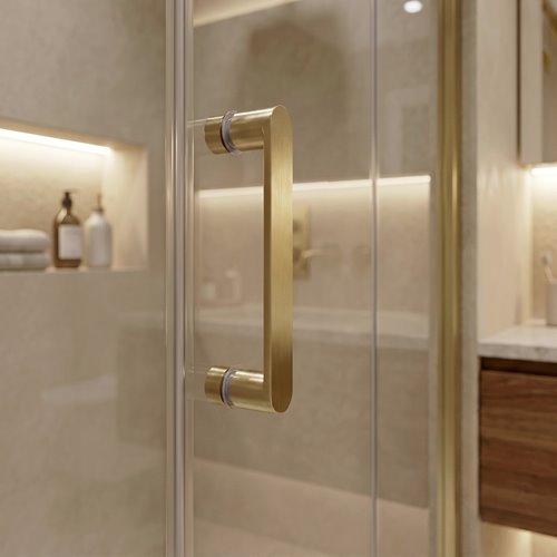Detal uchwytu w kolorze brush gold