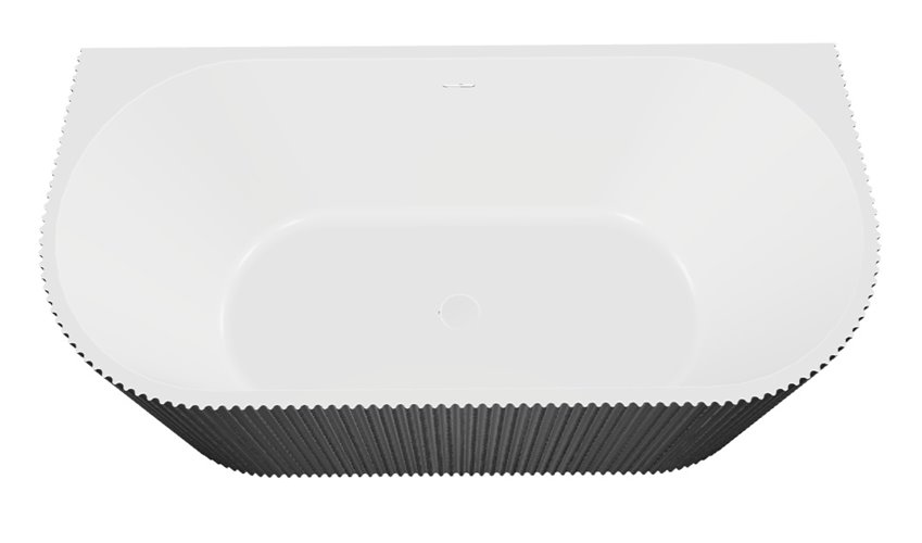 Leya B&W Besco czarno-biała wanna wolnostojąca 170 cm syfon biały WAS-170-LBI