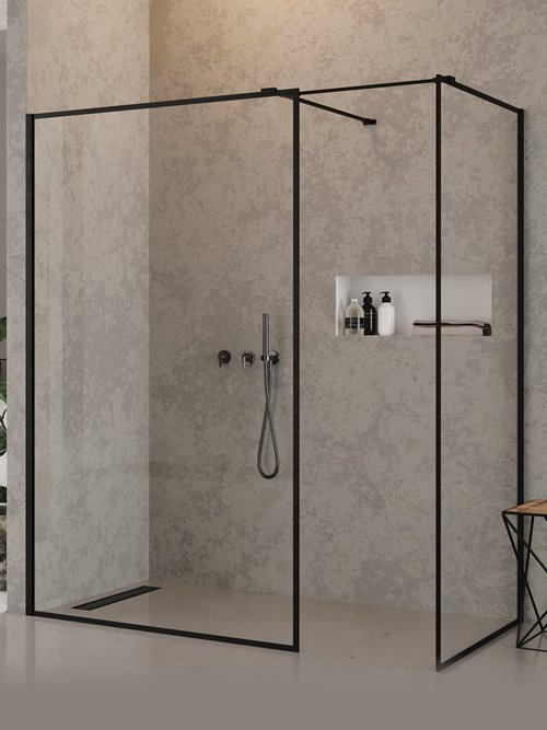 Czarna kabina prysznicowa 130x90 cm EXK-0286 New Modus Black New Trendy