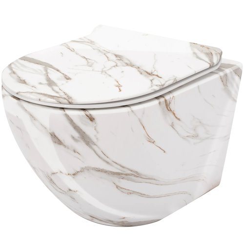 Misa wc wisząca Carlos Rimless Slim Lava Shiny Rea