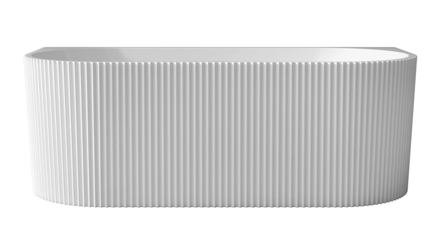 Leya Besco biała wanna wolnostojąca 150 cm syfon chrom WAS-150-L