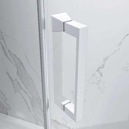 Biała kabina prysznicowa prostokątna drzwi uchylne 100x80 KZ06B