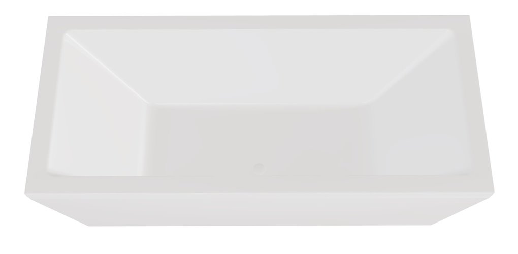 Wanna wolnostojąca prostokątna syfon biały Vera 180 Besco