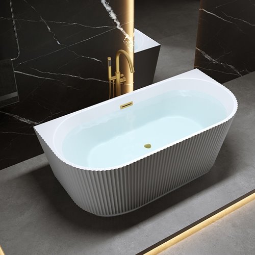 Wanna wolnostojąca przyścienna korek złoty szczotkowany 170 cm Carlo Led Hydrosan