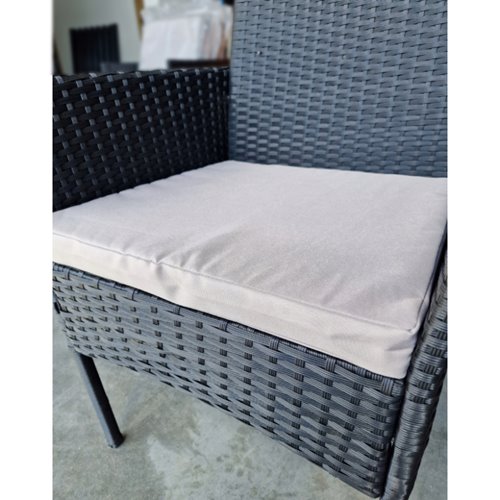 Zestaw mebli ogrodowych z technorattanu sofa, stół, krzesła, pufy Manas