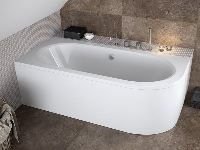 Wanna asymetryczna akrylowa Avita Besco 170 cm Lewa