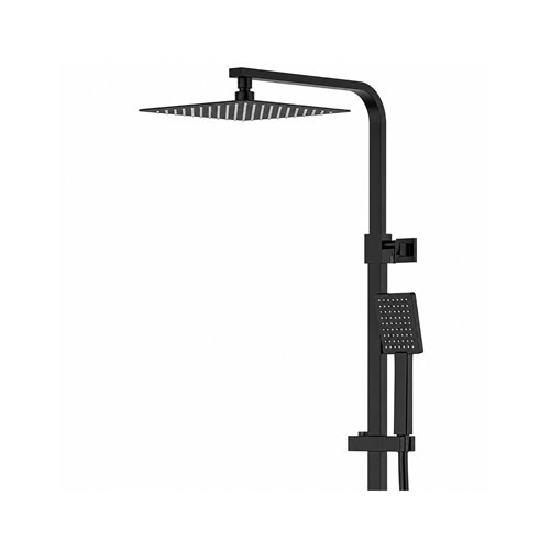 Kolumna prysznicowa z wylewką czarna z oświetleniem LED LED02MBLW Ango Corsan zdjęcie 3
