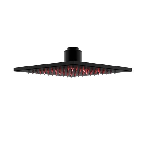 Kolumna prysznicowa z wylewką czarna z oświetleniem LED LED02MBLW Ango Corsan zdjęcie 5