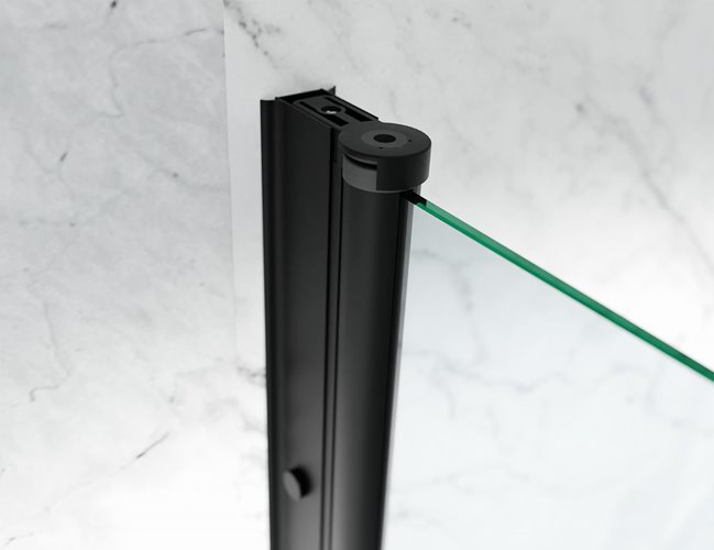 Kabina prysznicowa składana 100x100 cm szkło 6mm grafitowe profile czarny mat Swiss Liniger