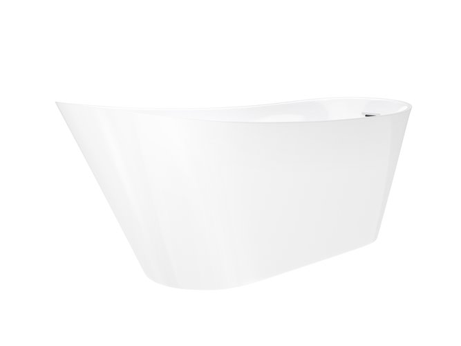 Wanna wolnostojąca Corsan Estella 160 cm korek klik-klak biały