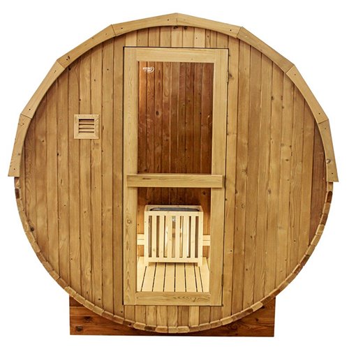 Sauna fińska ogrodowa zewnętrzna beczka 6 osobowa 210x180 Forsa