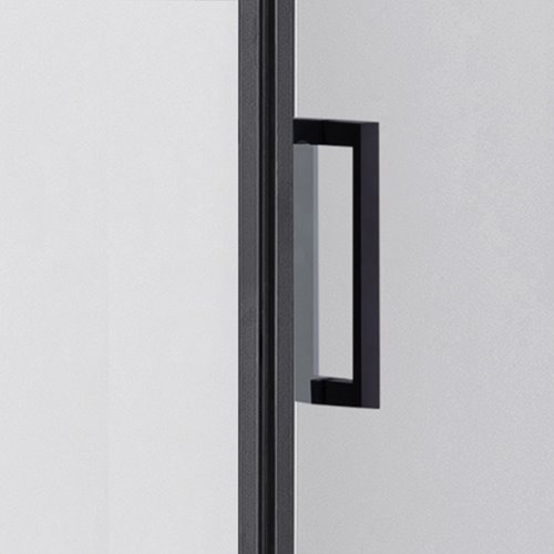 Czarna kabina prysznicowa 80x80 kwadratowa drzwi uchylne KZ1390BA