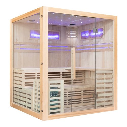 Sauna sucha fińska piec 6 KW Harvia BC60 + kamień solny 180X160X200CM MO-EA4-II Mazur