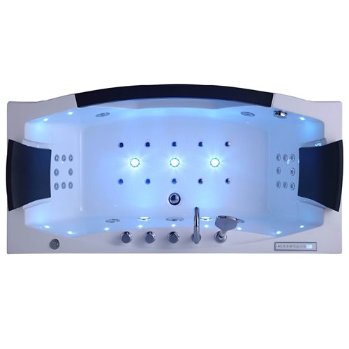 Wanna z hydromasażem przyścienna 170x76 cm Uran 931 Hydrosan