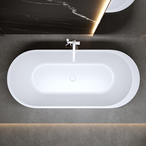 Wanna wolnostojąca biała przelew i korek biały 170 cm Porto Hydrosan