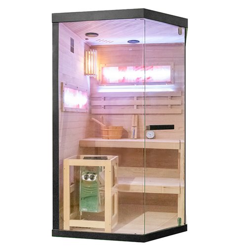 Sauna fińska 2 osobowa wysokotemperaturowa 3,5KW Harvia 120x120 cm Lark1