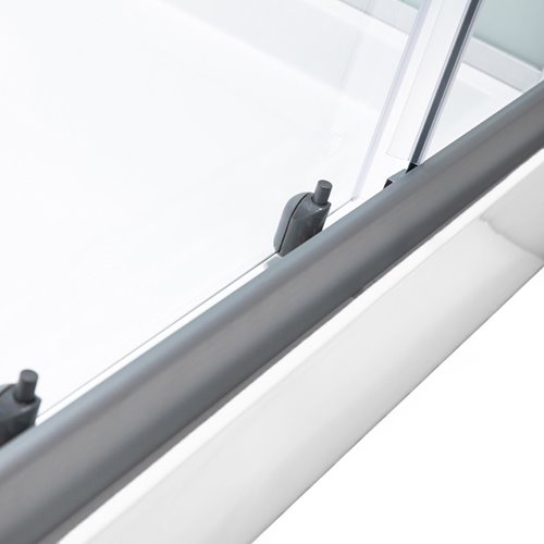 Kabina prysznicowa zabudowana prostokątna profil szczotkowany 100x80 Alma Prawa