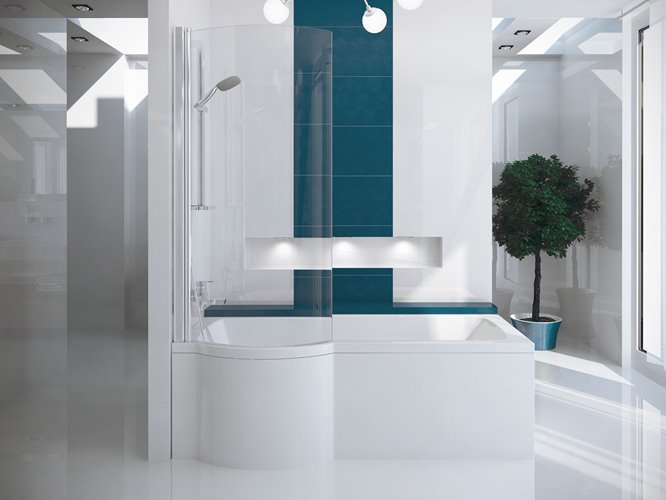 Wanno-Kabina z parawanem 170 cm Lewa Inspiro Besco