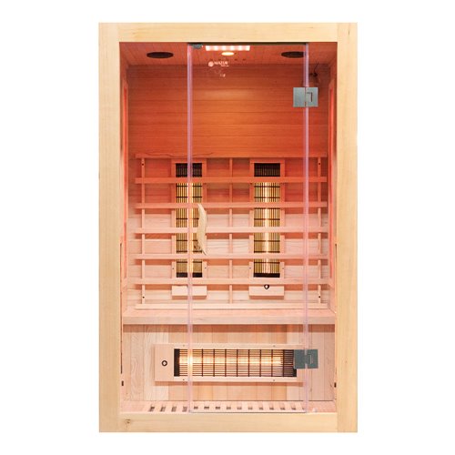 Sauna na podczerwień dwuosobowa panele sól himalajska 120X105X190CM MO-EA2R Infrared Mazur