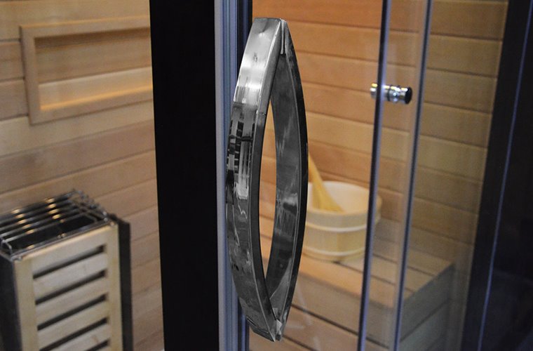 Sauno kabina prysznicowa prostokątna czarna 180x110 cm MO-1752B LEWA TRIO