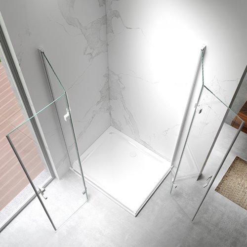 Biała kabina prysznicowa drzwi składane prostokątna 100x80 KZ12B