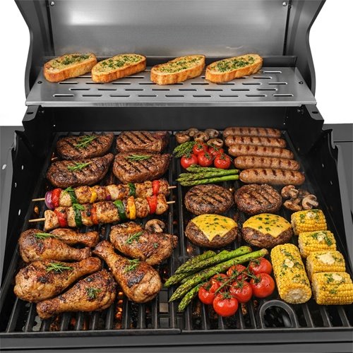 Grill gazowy ZEUS-A kolor czarny ruszt żeliwny moc 8,5 kW + pokrowiec + palnik boczny zdjęcie 20