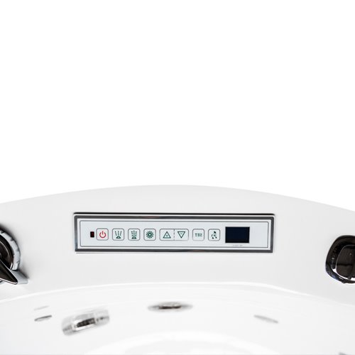 Wanna z hydromasażem okrągła do zabudowy + obudowa 155x155 cm Della 916