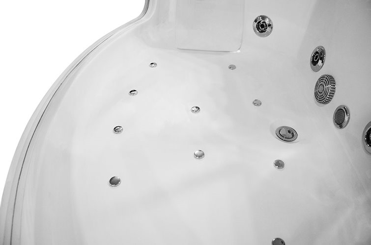 Wanna z hydromasażem przeszklona narożna 141x141 cm MO-0053B