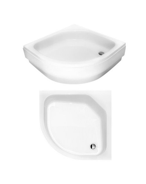 Zestaw kabina 90x90 głęboki brodzik szkło mleczne