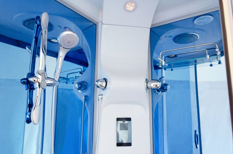 Kabina prysznicowa z hydromasażem zabudowana 120x85 MO-02188WL lewa