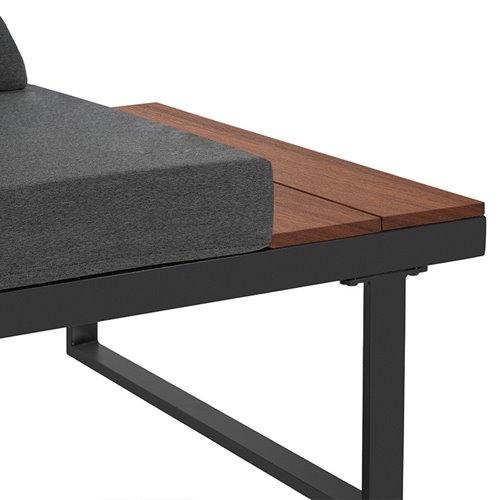 Zestaw mebli ogrodowych metalowych stół i narożnik Toba zdjęcie 5