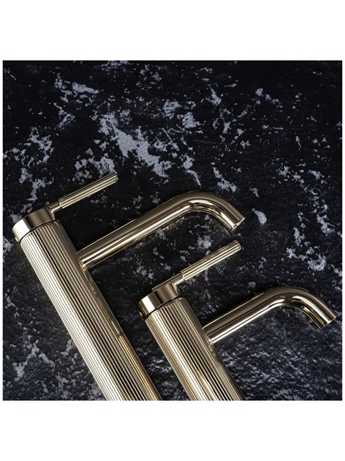 Bateria umywalkowa wysoka Argon Rea złoty połysk