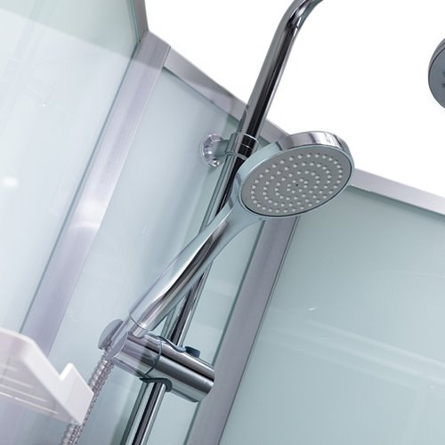 Kabina prysznicowa zabudowana prostokątna profil szczotkowany 100x80 Alma Prawa