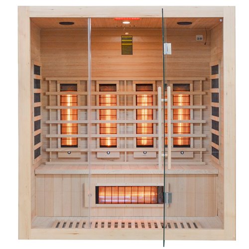Sauna na podczerwień 4-osobowa 175x120 cm grzejniki kwarcowe i karbonowe Alta5 Infrared