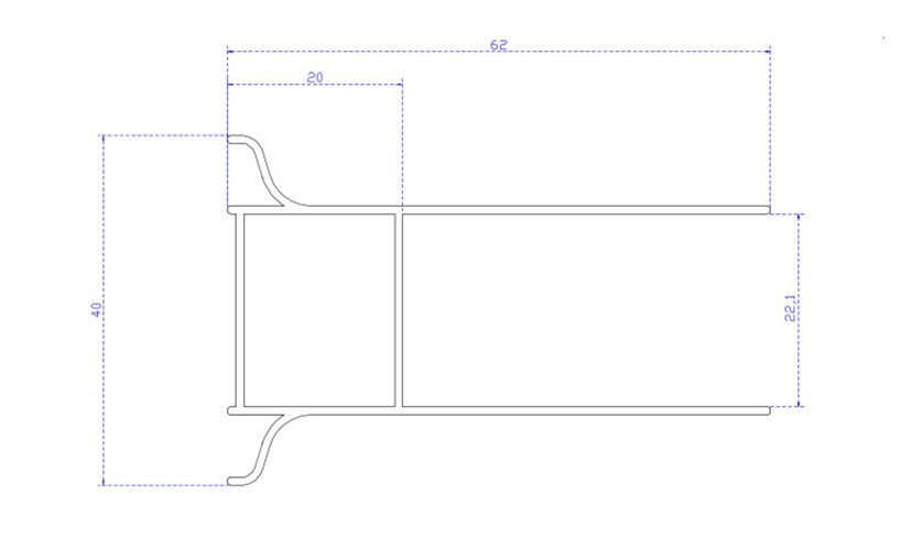 Profil poszerzający P03B-BL czarny do kabin prysznicowych KZ1390, BS04, BS05, BS08