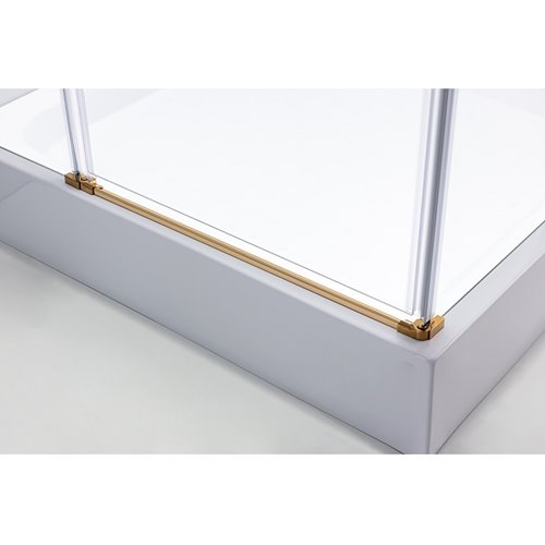 Złota kabina prysznicowa 90x90 kwadratowa drzwi uchylne KZ1390B