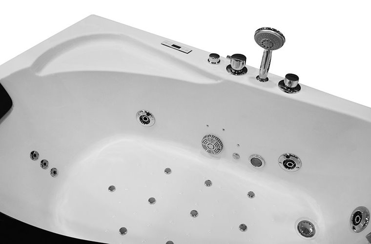 Wanna z hydromasażem narożna 169x90 cm lewa MO-0024