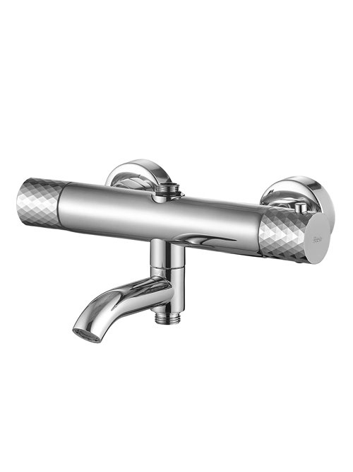 Zestaw prysznicowy natynkowy termostat Lungo Diamond Chrom Rea