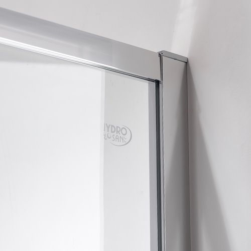 Chromowana kabina prysznicowa kwadratowa Super Slim Nova 80x80 drzwi rozsuwane